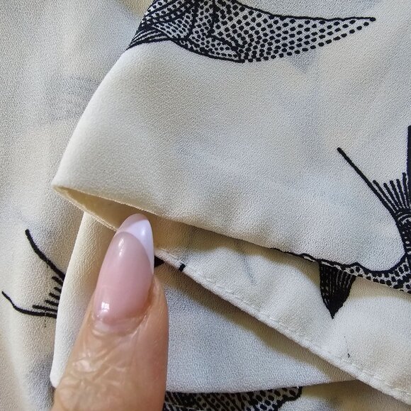 H&M Swallow Bird Women's Tunic top long sleeved crew neck size 10 - Picture 3 of 11